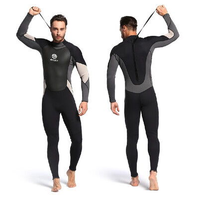 

Mens 3mm Back Zip Full Body Wetsuit Swimming Surfing Diving Snorkeling Suit