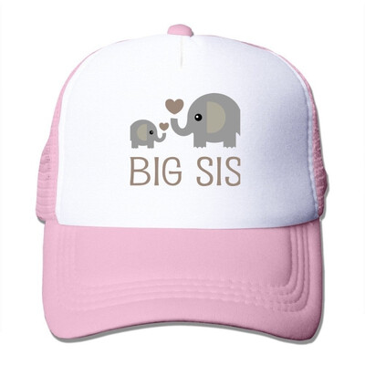 

NVJUI JUFOPL Girls Elephant Big Sister Mesh Trucker Baseball Cap Hat 4-13 Years Old