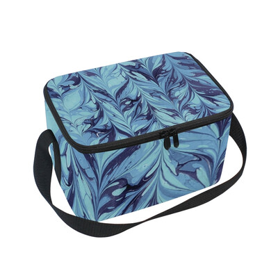 

ALAZA Lunch Box Insulated Marbling Art Background Lunch Bag Large Cooler Tote Bagfor Men Women