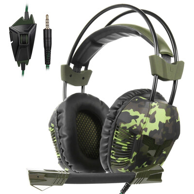 

SADES SA-921 Plus 35mm Wired Gaming Headsets Over Ear Headphones Noise Canceling Earphone with Microphone Volume Control for PC