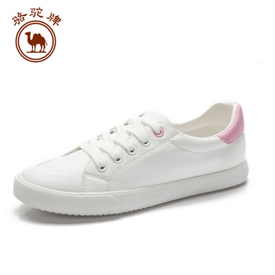 

Camel brand white shoes female Korean version of the tide tide skateboard collision color sports W91226531 white powder 35 225 yards