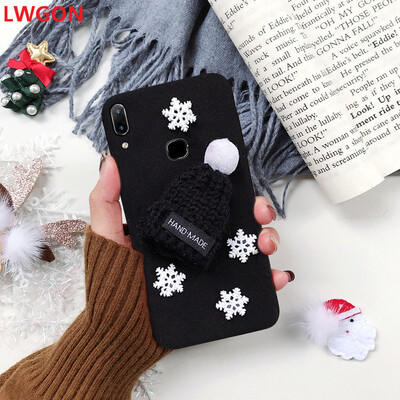 

Applicable iphone 7 8 Microfiber Christmas Hat Mobile Cover case XR Snowflake