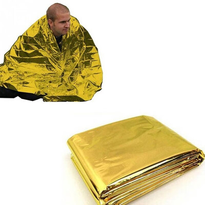 

Hot Sale 210130CM Emergency Rescue Blanket Outdoor Survival Insulation Blanket PET Aluminum Laminated Film Rescue Blanket