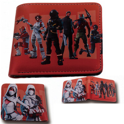 

Fortress Night Game Peripheral Purse PU Leather Embossed Short Student Wallet Birthday Gift