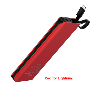 

HOCO Power Bank 10000mAh Portable Fast Charging Cable Micro USB Type C Powerbank for iPhone X 8 Samsung External Battery Charger