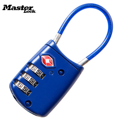 

Master Lock Password Lock TSA Travel Bag Gym Flexible Cable Padlock 4688MCNBLU Blue