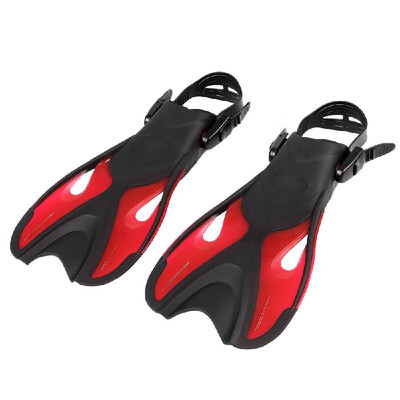 

Adults Kids Diving Fins Open Heel Flippers Adjustable Strap Swimming Snorkeling Scuba Equipment