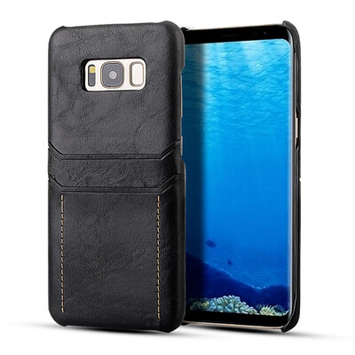 

Vintage Phone Case for Samsung Galaxy S8 S8 Plus S9 S9 Card Holder Back Cover PU Leather Protective Shell