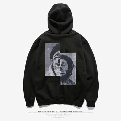 

Autumn Chinese Print Hoodies Sweatshirts Casual Hooded Pullover Cotton Hoodie shirts Coat Unisex Streetwear