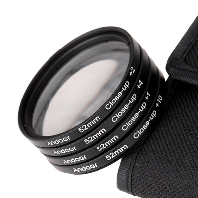 

Andoer 52mm Macro Close-Up Filter Set 1 2 4 10 with Pouch for Nikon D7200 D5200 D3200 D3100 Canon Sony Pentax DSLRs