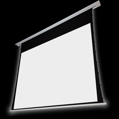 

T4HHCW - 169 HDTV Premium Ceiling recessed In-ceiling motorized tab-tensioned electric projection screen - Cinema White 13gain