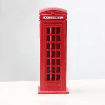 

Piggy Bank Vintage British Telephone Booth&Postbox Volume about 200 coins