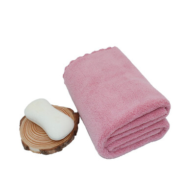 

High quality solid color microfiber fabric coral velvet towel 35 75cm beach bath large thick absorbent towel gift