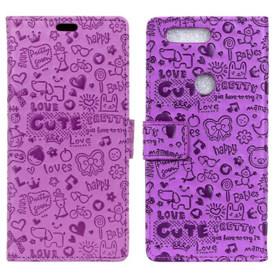 

MOONCASE Oppo A3sA5 Little Witch Leather Case - Purple