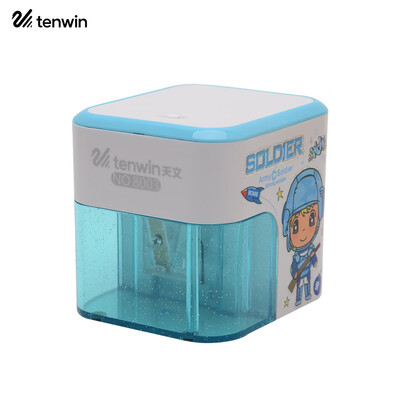 

tenwin Automatic Electric Cartoon Pencil Sharpener Tools Batteries Operated for Student School Office Home Supplies Stationery Gif