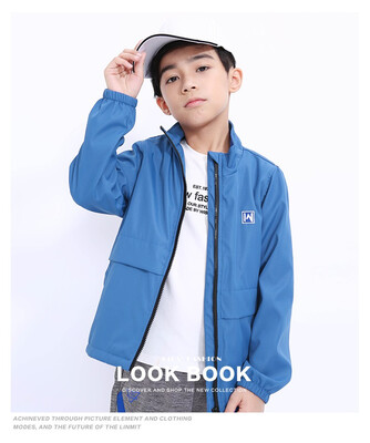 

Childrens clothing boy jacket 2018 autumn new children plus velvet cardigan big children warm windbreaker jacket