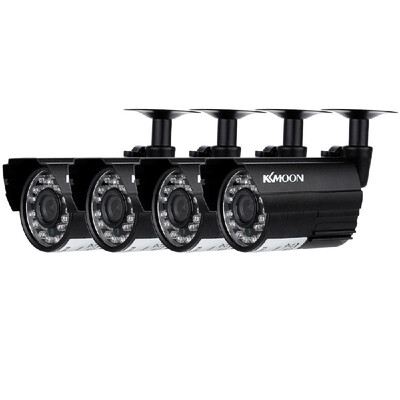 

KKMOON 4pcs CCTV System Outdoor 720P DayNight Security Camera Kit IR Cut US only Cameras