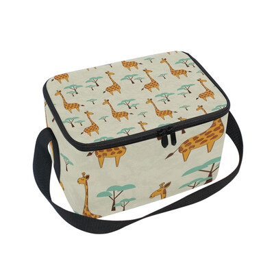 

ALAZA Lunch Box Insulated Giraffe And Tree Lunch Bag Large Cooler Tote Bagfor Men Women