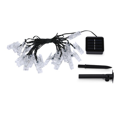 

SS - 27 Solar Powered Waterproof Clip Shape String Lamp Home Yard Party Christmas Decoration