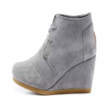 

Women Autumn Ankle Boots Fashion Ladies Height Increasing Boots Woman Wedge Heels Boot Elegant Women Shoes