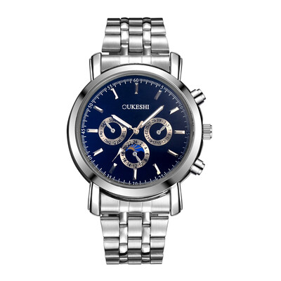 

OUKESHI New Style Fashion Men Quartz Stainless Steel Watch Women Casual Wristwatch
