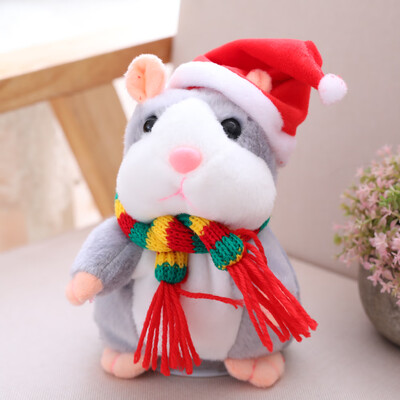 

Electric Smart Little Talking Hamster Record Repeat Stuffed Plush Animal Kids Doll Coffee