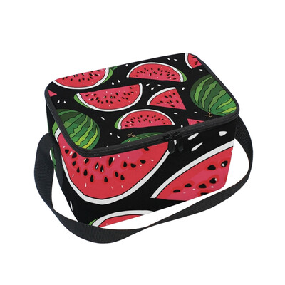 

ALAZA Pattern Of Watermelon Lunch Box Insulated Lunch Bag Large Cooler Tote Bagfor Kids Men Women