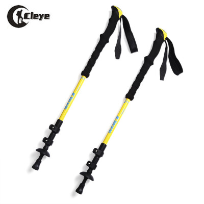 

CLEYE Paired 3 Joints Carbon Fiber Trekking Pole Adjustable Telescopic Hiking Walking Stick