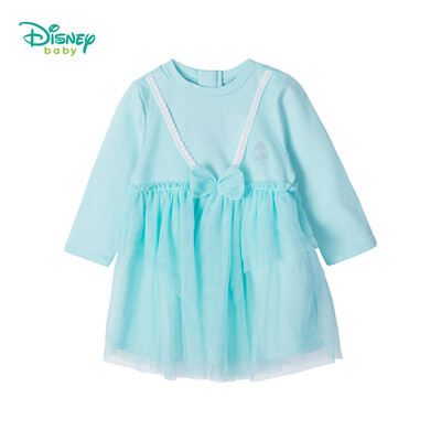 

Disney Girls New Sweet Cute Bow Splicing Mesh Long Sleeve Dress Baby Princess Dress 191Q673 Light Green 3 YearsHeight 100cm
