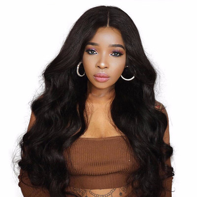 

150 Body Wave Lace Front Human Hair Wig Brazilian Virgin Hair with Baby Hair Natural Color