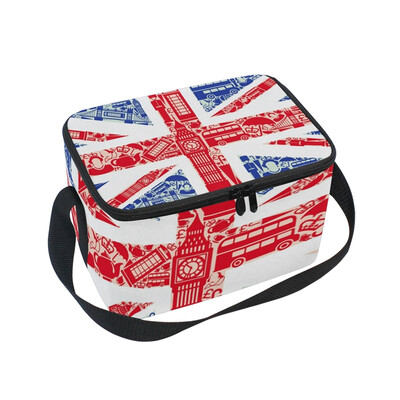 

ALAZA Lunch Box Insulated Flag Of England Lunch Bag Large Cooler Tote Bag for Men Women