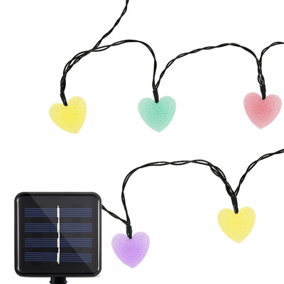 

SS - 32 Solar Powered Waterproof 20 LEDs Romantic Heart String Lamp Home Yard Christmas Decoration