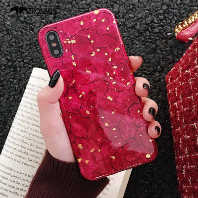 

TRONSNIC Glitter Phone Case for iPhone XR Green Purple Case Gold Foil Red Luxury Cover Fashion