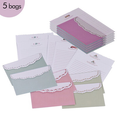 

Cute Lovely Lined Writing Stationery Paper Letter 178 135cm with Colorful Non-Adhesive Envelopes 145 95cm for Birthday Val
