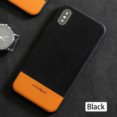 

Leather phone case iPhone5 6 7 8s plus protective shell flip fur spell leather all-inclusive for x xs max xr phone case