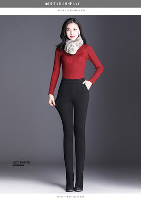 

Sanyu camel cotton trousers autumn 2018 new elastic slim pencil trousers for women with elastic waist