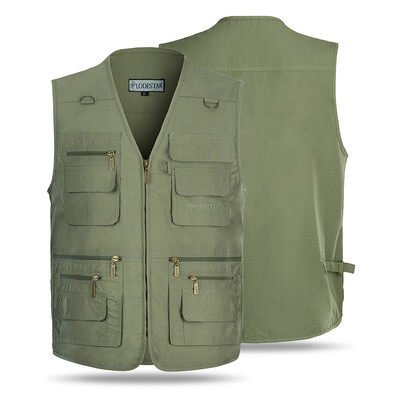 

Outdoor Fishing Waistcoat Sleeveless Zipper Fishing Jacket Multi-pockets Hunting Photography Hiking Climbing Fishing Vest for Me