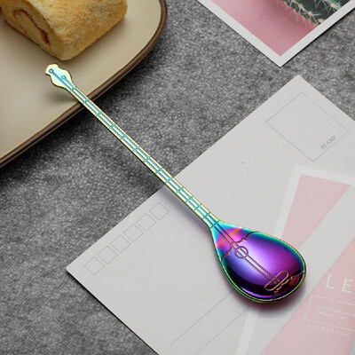 

Creative 304 Stainless Steel Spoon Musical Guitar Pattern Ice Cream Dessert Tea Coffee Party Small Gift Tableware
