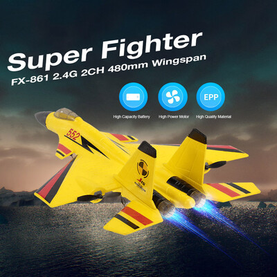 

FX-861 24G 2CH 480mm Wingspan Remote Control Fighter Fixed Wing with Light EPP RC Airplane Aircraft RTF