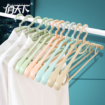 

Pretty world coat hanger thick wide shoulder drying rack no trace non-slip hanger plastic head rotatable wet&dry dual-use adult children clothes support color 3 WG-1529