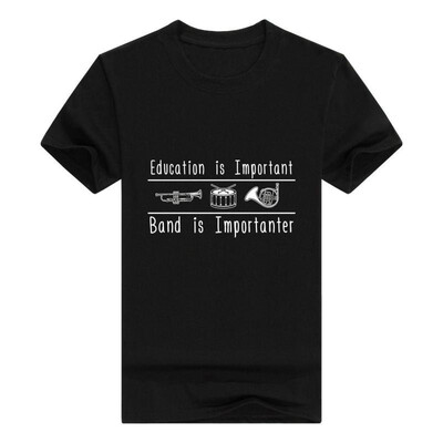 Education Important Band Importanter Funny Band Short Sleeve T-Shirt