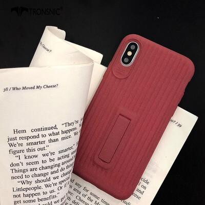 

TRONSNIC Matte Stand Phone Case for iPhone X XS 3d Soft Green Wine Red Case BlackRedGreen Luggage Cover