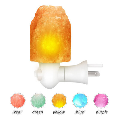 

UpperX US regulations Natural Multi-color Change Himalayan Salt Night Light LampMini Hand Carved Night Light for Home Decor