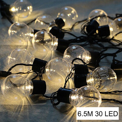 

UpperX 1pcs Solar energy Decor String Lights65M 30 LED LightsFairy Light for OutdoorHomePatioGarden Transparent shell
