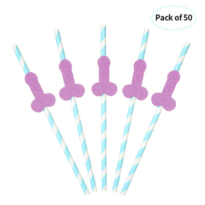 

50pcsset Glitter Color Disposable Paper Drinking Straws for Birthday Wedding Swimming Pool Party Decorations Supplies--Bone