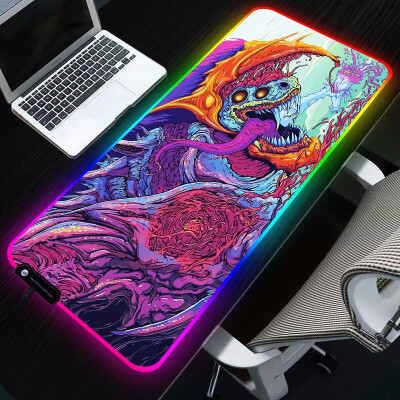 

Sovawin 800x300 Big Large LED RGB Lighting Gaming Mousepad  Gamer Mat Grande Mouse Pad cs go Hyper Beast for PC Computer