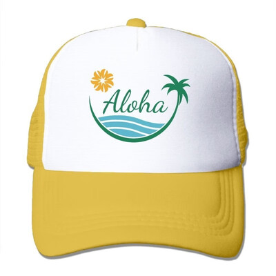 

HAT-HAT Hawaii with Palm Tree Men Women Adjustable Snapback Hats Dad Hats Baseball Caps Mesh Back