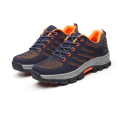 

Mens Breathable Steel Toe Cap Work Safety Shoes Men Outdoor Anti-slip Steel Puncture Proof Construction Safety Boots Shoes