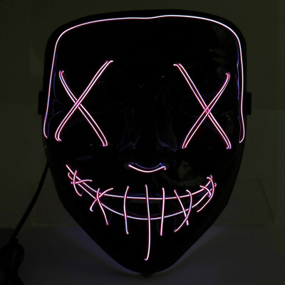 

LED Cold Light Flash Grimace Fluorescent Mask Festival Performance Party Glowing Masks