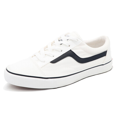 

Warrior Casual Mens Low Help Womens Trends Lightweight White Tide Canvas Shoes WXY-A202 White Black 35 Large